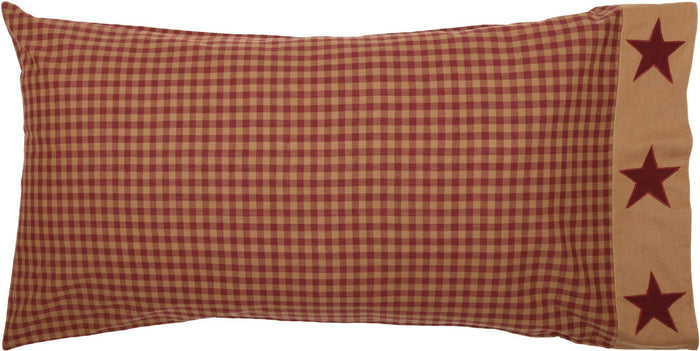 Ninepatch Star King Pillow Case - Set of 2 - Primitive Star Quilt Shop