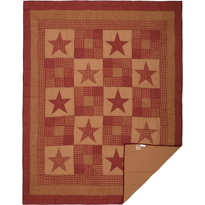 Ninepatch Star Quilt Twin Quilt- Primitive Star Quilt Shop