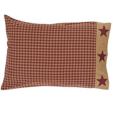 Ninepatch Star Standard Pillow Case - Set of 2 - Primitive Star Quilt Shop