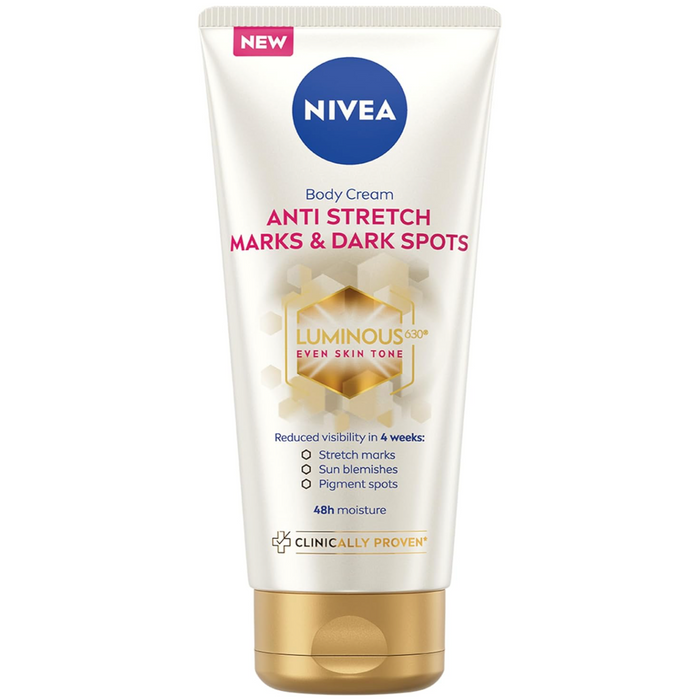 Model showing smoother skin after using NIVEA Luminous630 Anti-Stretch Marks & Dark Spots Body Cream with 48-hour moisture and skin nourishment