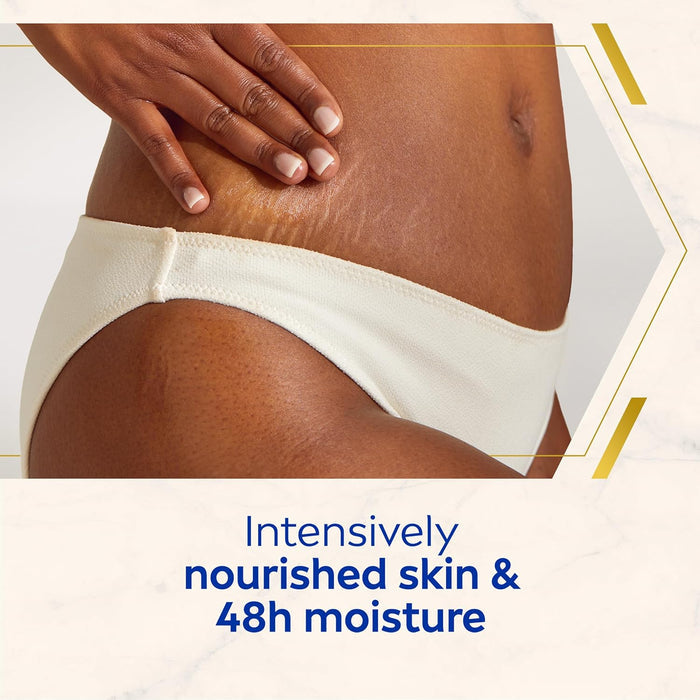 NIVEA Luminous630 Anti-Stretch Marks & Dark Spots Body Cream 200ml for reducing stretch marks, dark spots and uneven skin tone with 48-hour hydration