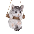 Pacific Giftware - Tree Branch Hanger Grey Tabby Cat Ornament 12645