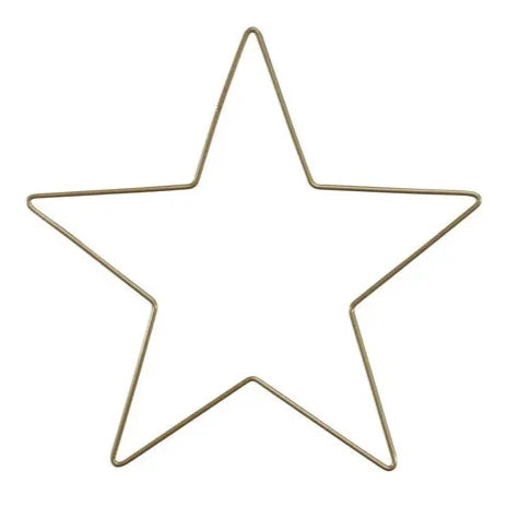 Pack of 20 - 10" Gold Metal Star - Craft Wire Frame