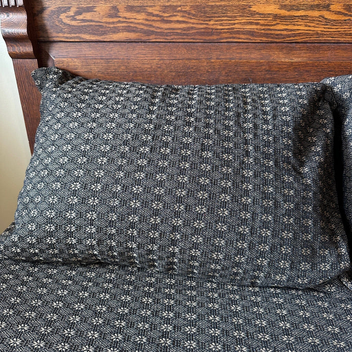 Packsville Rose Black and Tan Woven Standard Sham 20x30" - Primitive Star Quilt Shop