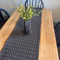 Packsville Rose Black and Tan Woven Table Runner 56" - Primitive Star Quilt Shop