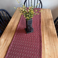 Packsville Rose Colonial Red and Tan Woven Table Runner 56" - Primitive Star Quilt Shop