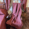 Packsville Rose Colonial Red and Tan Woven Throw - Primitive Star Quilt Shop