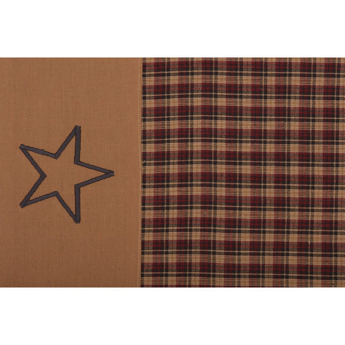 Patriotic Patch King Pillow Case - Set of 2 - Primitive Star Quilt Shop