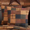 Patriotic Patch Quilted Euro Sham 26x26" - Primitive Star Quilt Shop