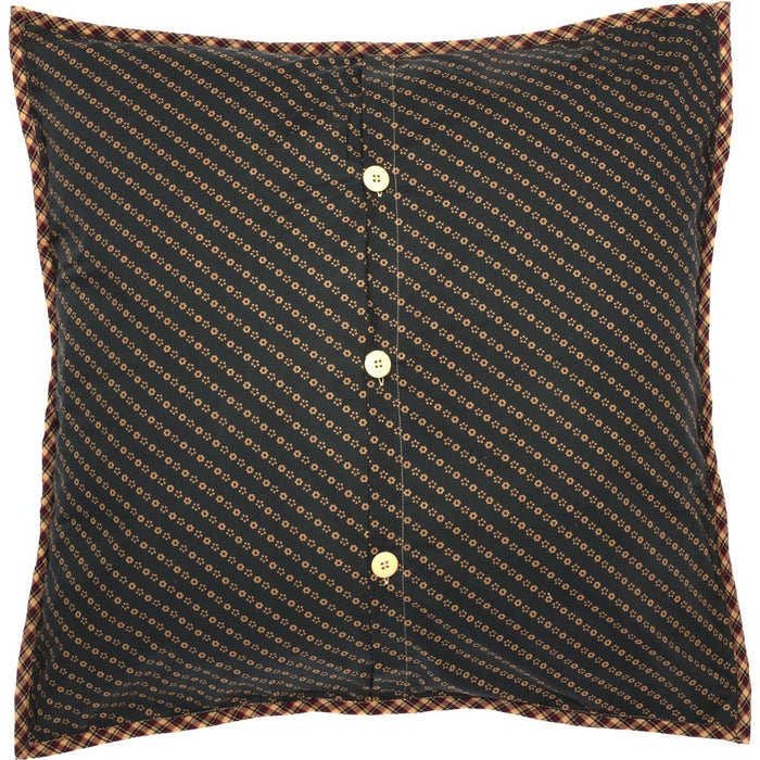 Patriotic Patch Quilted Euro Sham 26x26" - Primitive Star Quilt Shop