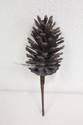 Supreme Pine Cone Pick 13" - Artificial Non-Flowering Plants Silk