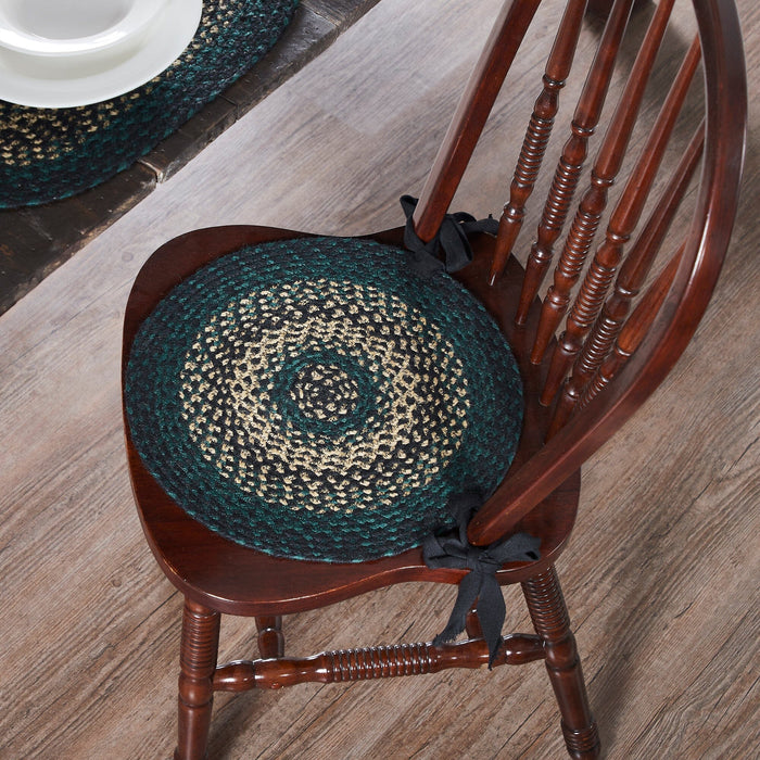 Pine Grove Braided Chair Pad 15" - Primitive Star Quilt Shop