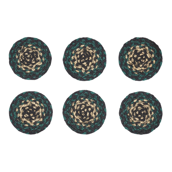 Pine Grove Braided Coasters - Set of 6 - Primitive Star Quilt Shop