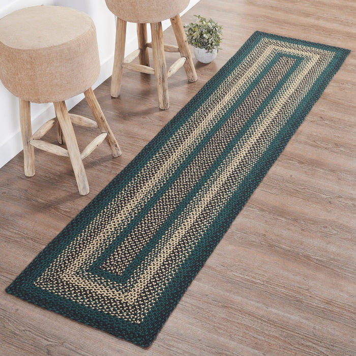 Pine Grove Braided Rug 24x96" Runner - with Pad - Primitive Star Quilt Shop