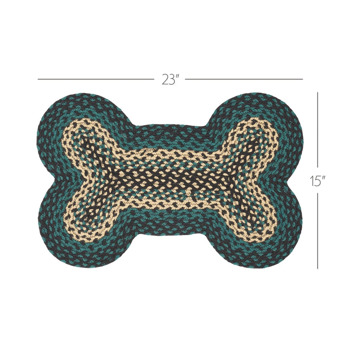 Pine Grove Medium Bone Braided Rug 15x23" - Primitive Star Quilt Shop