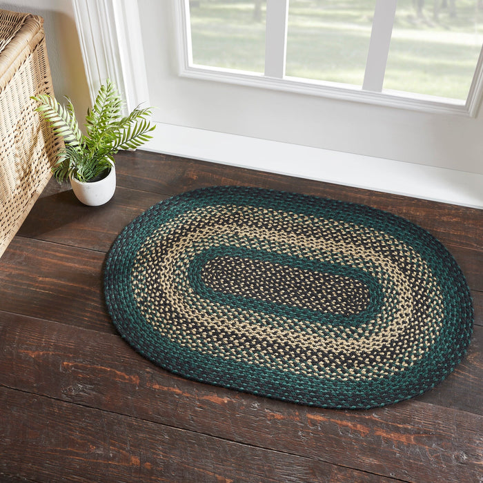 Pine Grove Oval Braided Rug 24x36" - Primitive Star Quilt Shop