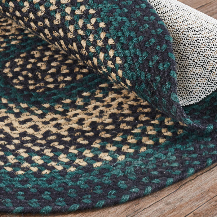 Pine Grove Oval Braided Rug 27x48" - with Pad - Primitive Star Quilt Shop