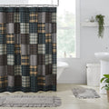 Pine Grove Patchwork Lined Shower Curtain - Primitive Star Quilt Shop