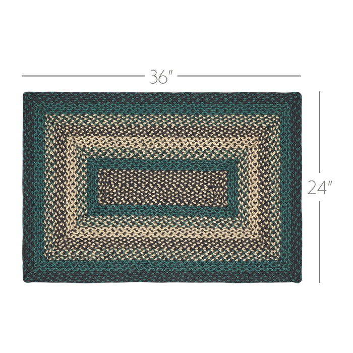 Pine Grove Rectangle Braided Rug 24x36" - Primitive Star Quilt Shop