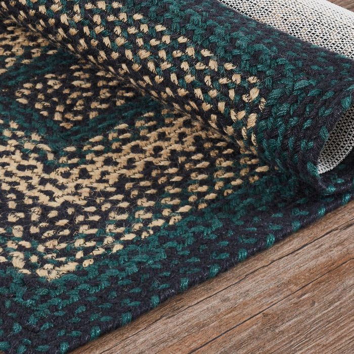 Pine Grove Rectangle Braided Rug 36x60" - with Pad - Primitive Star Quilt Shop