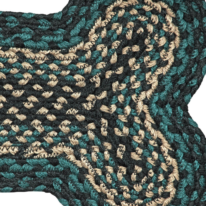 Pine Grove Small Bone Braided Rug 11.5x17.5" - Primitive Star Quilt Shop