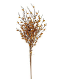 AmBest Pinecone Branch Bundle Orange/Gold 35" - Artificial Non-Flowering Plants Silk