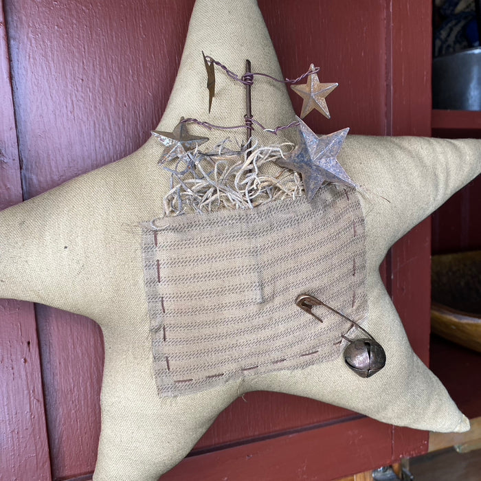 Pocket Full of Stars Ornament - Primitive Star Quilt Shop