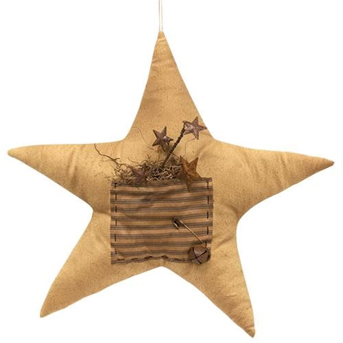 Pocket Full of Stars Ornament - Primitive Star Quilt Shop