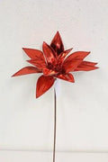 Supreme Poinsettia Stem Red 22" - Artificial Flowering Plants Silk