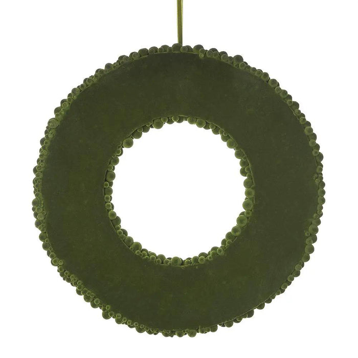 Pom Pom Wreath Green 14.5"