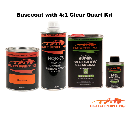 Porsche M5W Lapis Blue Basecoat Clearcoat Quart Complete Paint Kit