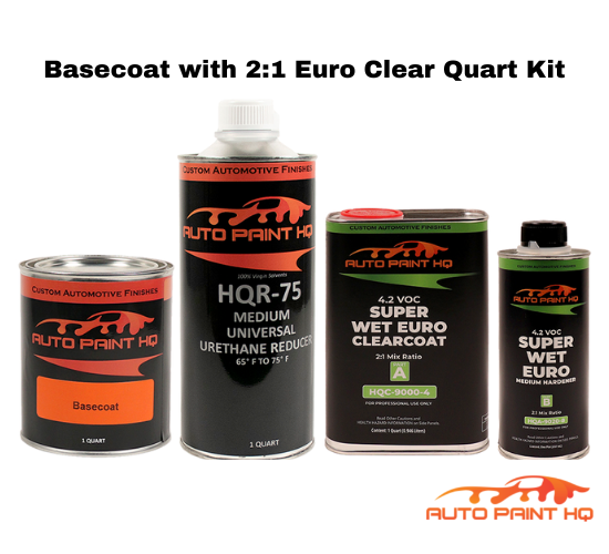Porsche M5W Lapis Blue Basecoat Clearcoat Quart Complete Paint Kit
