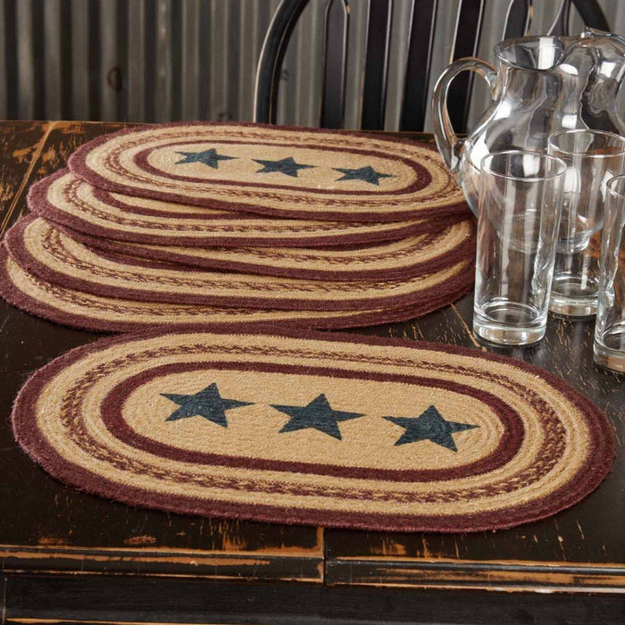 Potomac Stencil Braided Placemat 12x18" - Set of 6 - Primitive Star Quilt Shop