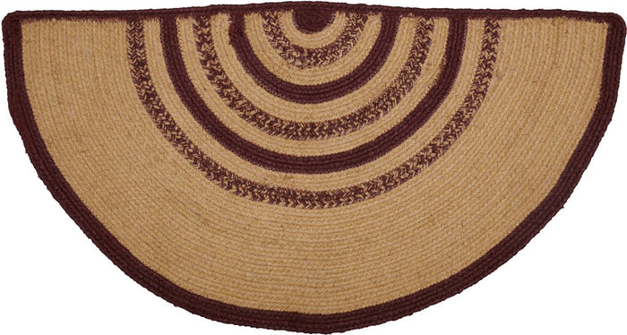 Potomac Stencil Half Circle Braided Rug 16.5x33" - Primitive Star Quilt Shop