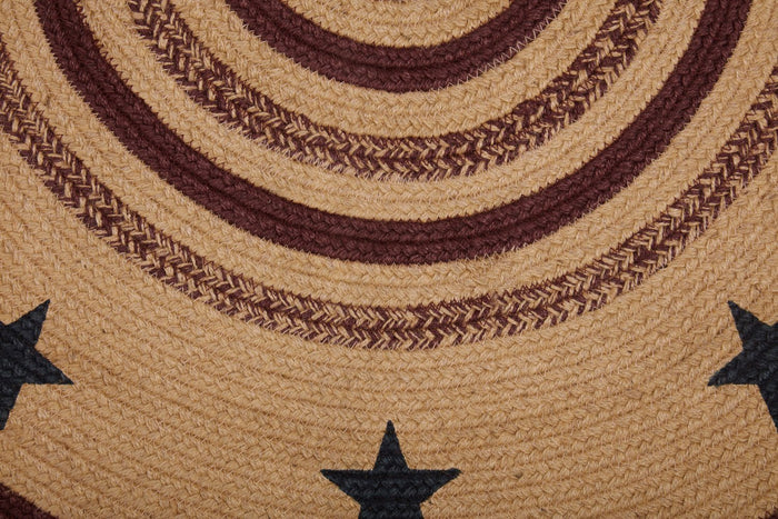 Potomac Stencil Half Circle Braided Rug 16.5x33" - Primitive Star Quilt Shop