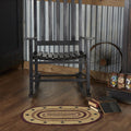 Potomac Stencil Star Oval Braided Rug 20x30" - Primitive Star Quilt Shop