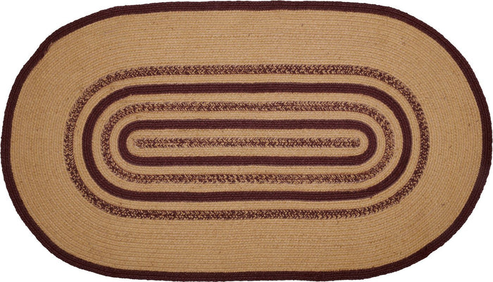 Potomac Stencil Star Oval Braided Rug 27x48" - Primitive Star Quilt Shop