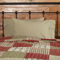 Prairie Winds Green Stripe Standard Pillow Case - Set of 2 - Primitive Star Quilt Shop