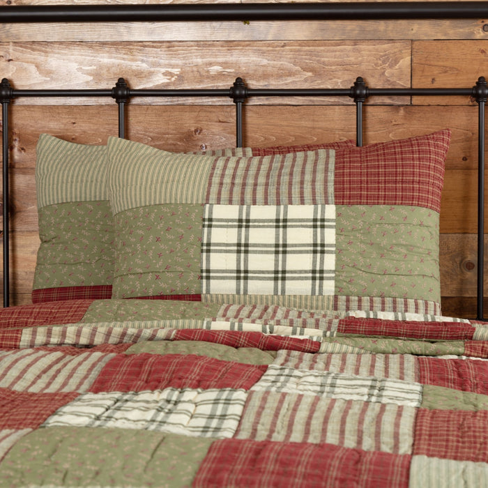 Prairie Winds Quilted Standard Sham 21x27" - Primitive Star Quilt Shop