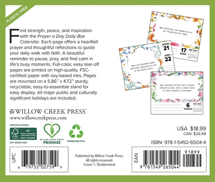 Prayer a Day - 2027 Box Calendar | Willow Creek Press
