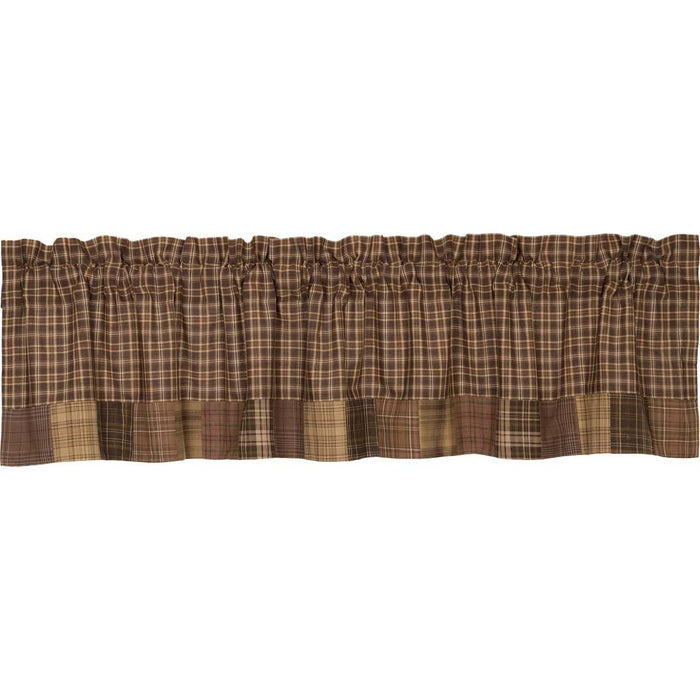 Prescott Block Border Lined Valance 72" - Primitive Star Quilt Shop