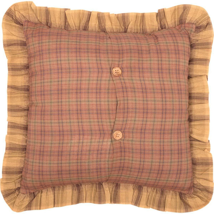 Prescott Ruffled Fabric Pillow 16" Filled - Primitive Star Quilt Shop