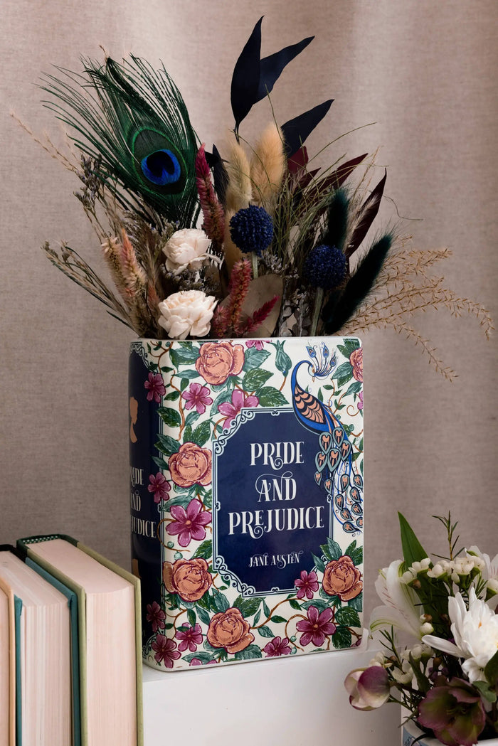 Steel Mill and Co. Pride and Prejudice Large Book Vase - Vases Merchandise