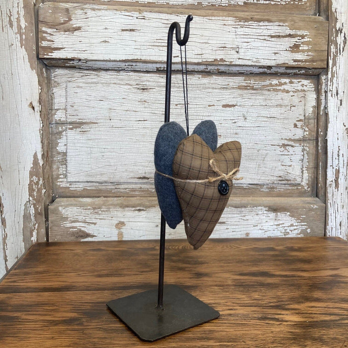 Primitive Country Double Heart Ornament - Primitive Star Quilt Shop