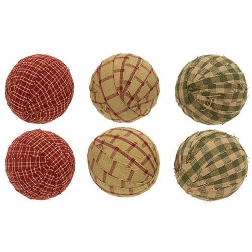 Primitive Rag Balls - Set of 6 - Primitive Star Quilt Shop