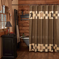 Primitive Star Black Shower Curtain - Primitive Star Quilt Shop