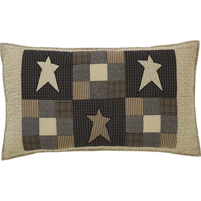 Primitive Star Quilted King Sham 21x37" - Primitive Star Quilt Shop