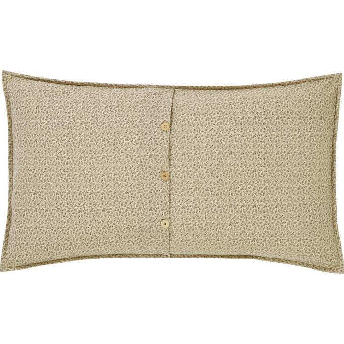 Primitive Star Quilted King Sham 21x37" - Primitive Star Quilt Shop