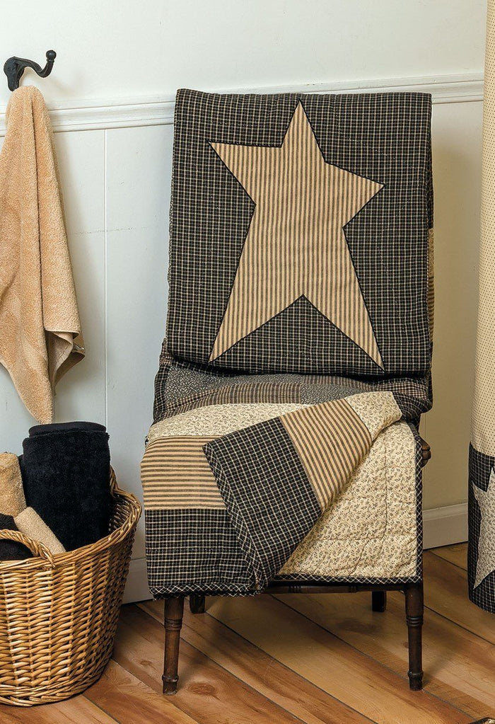 Primitive Star Quilted Throw - Primitive Star Quilt Shop