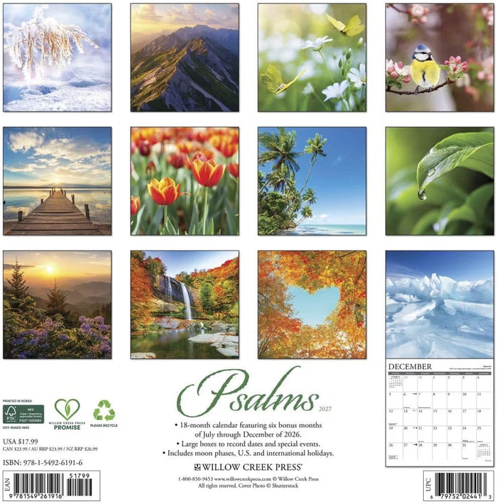 Psalms - 2027 Wall Calendar | Willow Creek Press